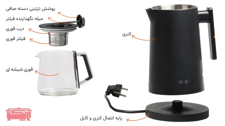 راهنمای معرفی قطعات چای ساز ناساالکتریک مدل NS_527